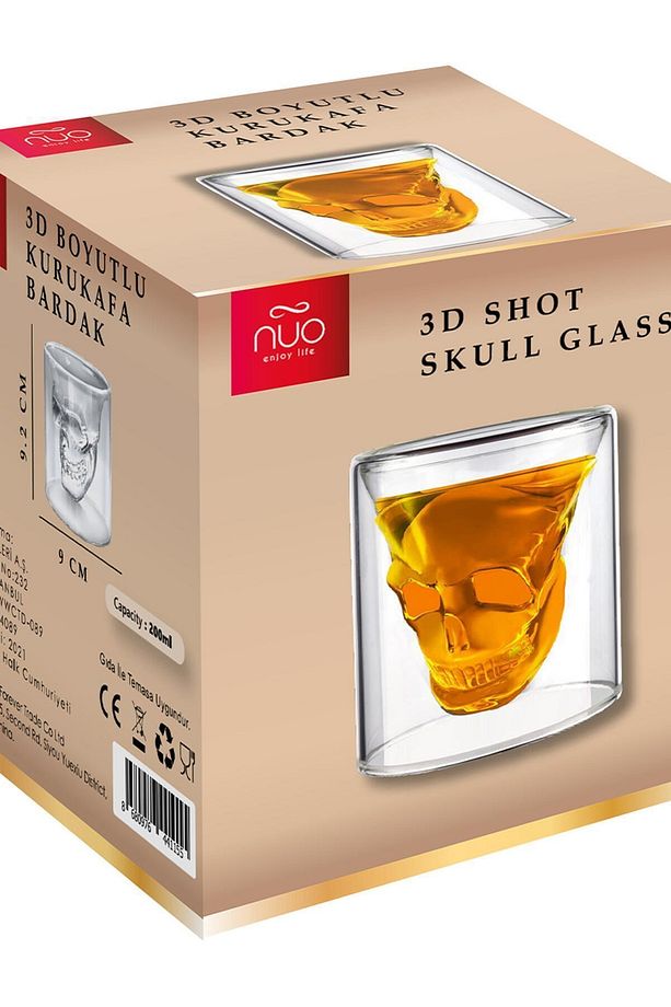 Enjoy Life Çift Cidarlı 3d Kurukafa Bardağı 200 - 2
