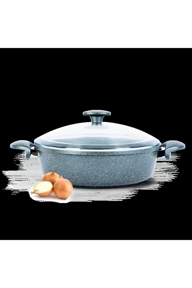 Gray Aluminum Casting Flat Pot 26cm 4.5lt - 3