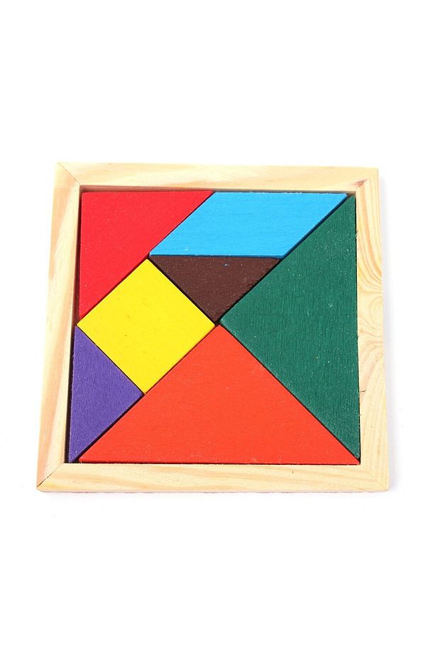 Ahşap Renkli Tangram 6a - 1
