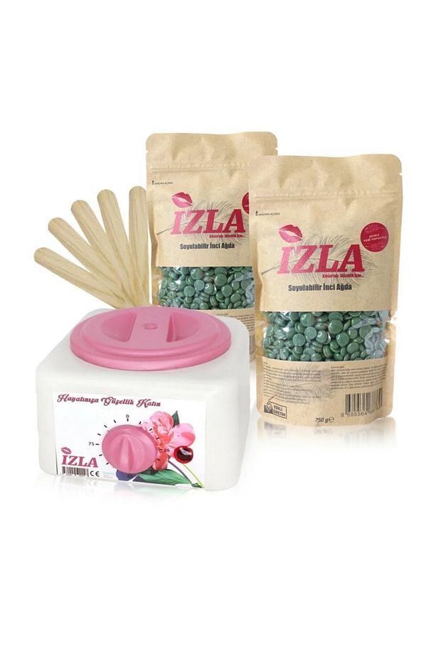 Sir Ağda Makinesi + 2 Adet Azulen Soyulabilen Boncuk Ağda + Spatula Seti - 1