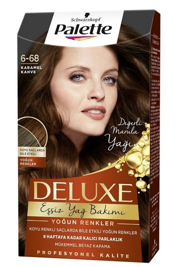 Deluxe Saç Boyası 6-68 Karamel Kahve - 1