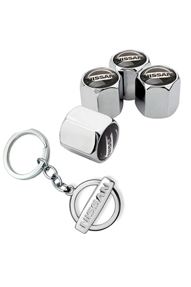 For Nissan Juke 2010-2015 Chrome Color Valve Cover 4Pcs and Chrome Keychain