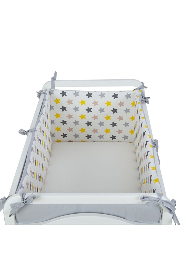 70x140 Side Protection Barrier for Cribs with Zipper 4-Piece Star Pattern