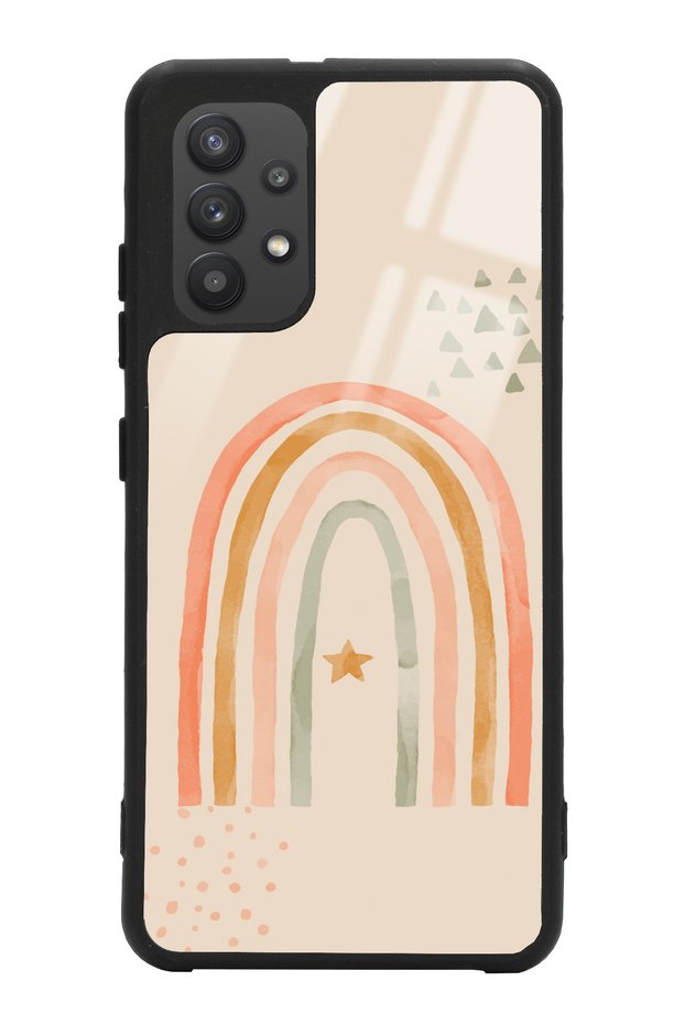 Samsung A32 Glossy Phone Case with Watercolor Art Design