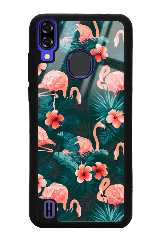 Reeder P13 Blue Flamingo Leaf Design Glossy Phone Case