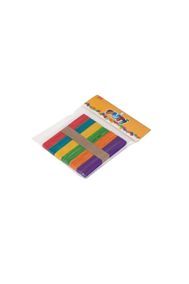 Wooden Small Tongue Stick Colorful 50Pcs