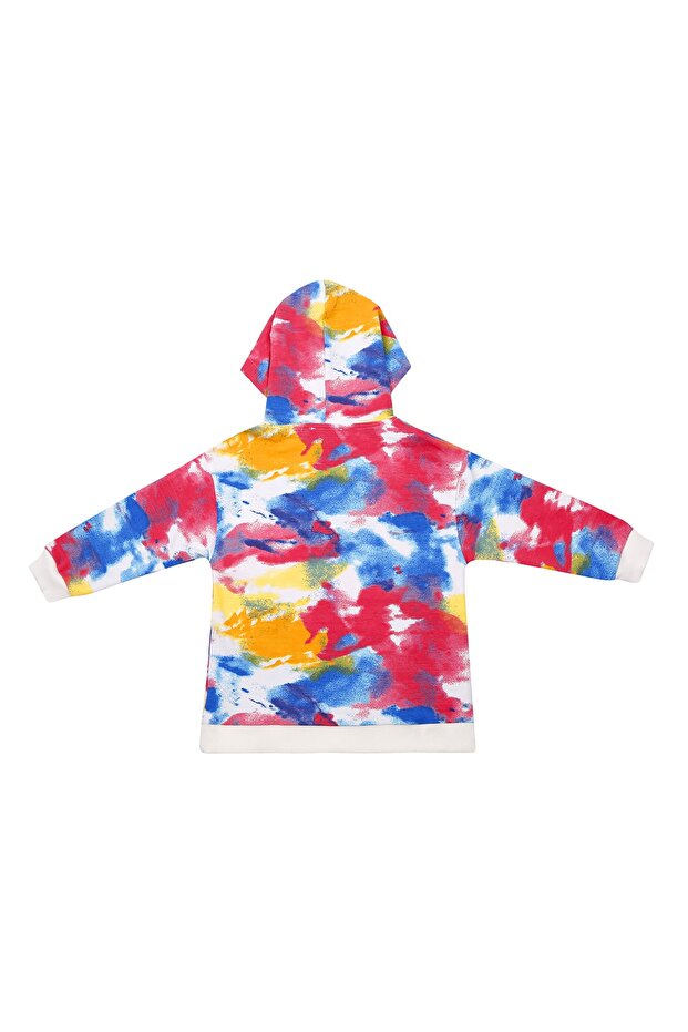 Çocuk Kapşonlu Batik Sweatshırt - 3