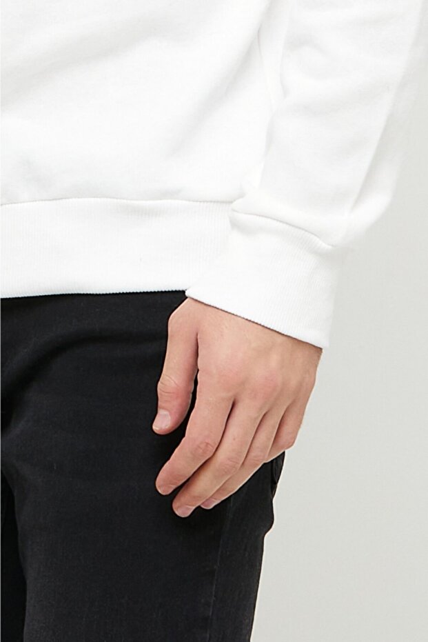 البلوز الأبيض الأساسي للرجال - 5