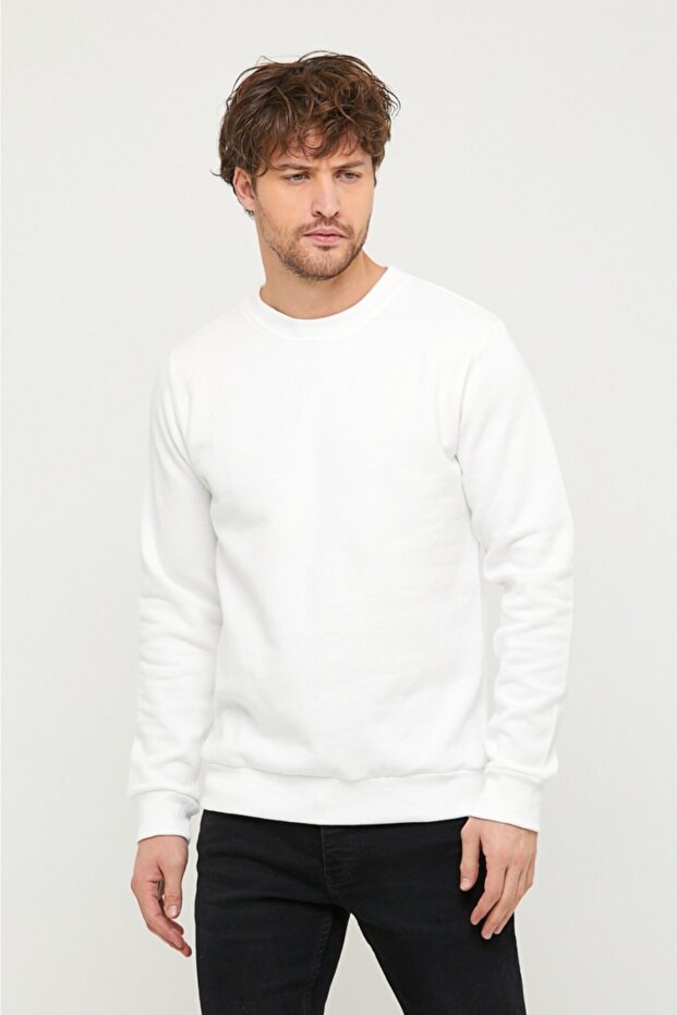 البلوز الأبيض الأساسي للرجال - 7