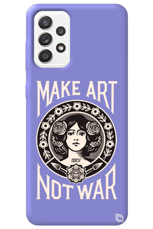Samsung Galaxy A52 Lilac Colored Make Art Velvet Patterned Silicone Phone Case