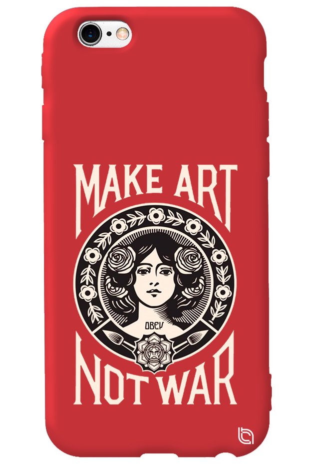 Silicone Phone Case for iPhone 6 Plus Red Color with Velvet Pattern Inside Make Art