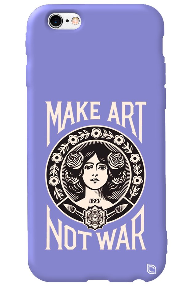 iPhone 6 6S Lilac Colored Make Art Velvet Patterned Silicone Phone Case