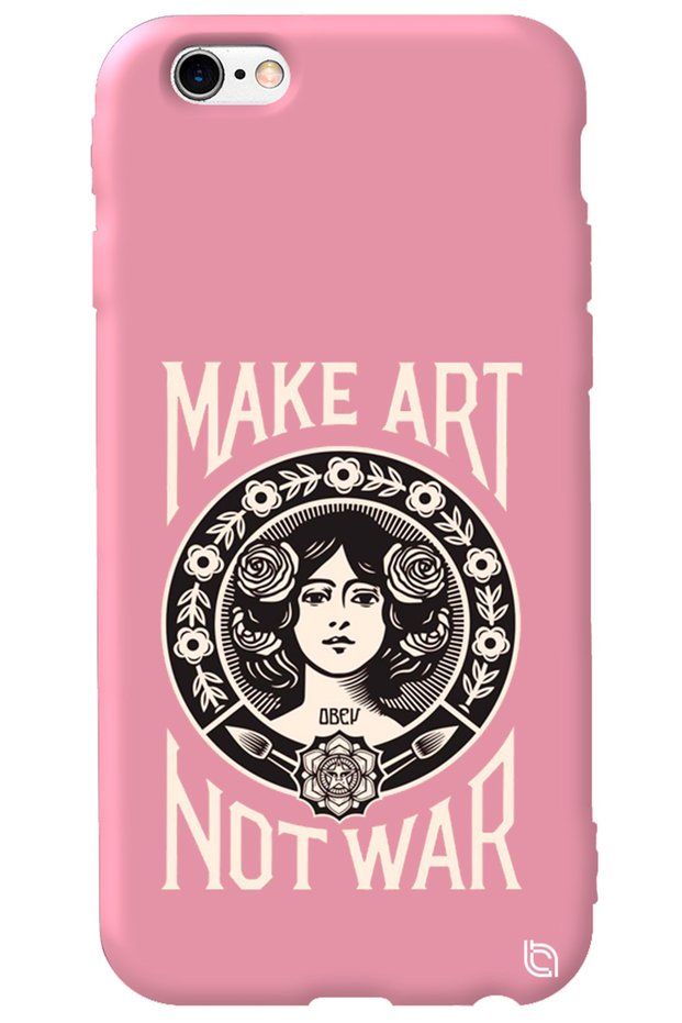 iPhone 6 Plus Pink Color Make Art Velvet Patterned Silicone Phone Case