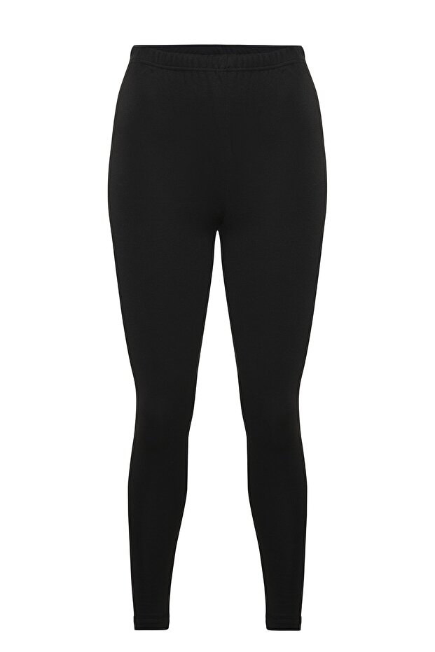 Women's Black Long Thermal Underwear Shn30306