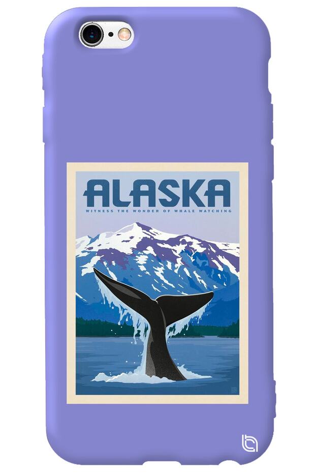 iPhone 6 6S Lilac Colored Alaska Velvet Patterned Silicone Phone Case