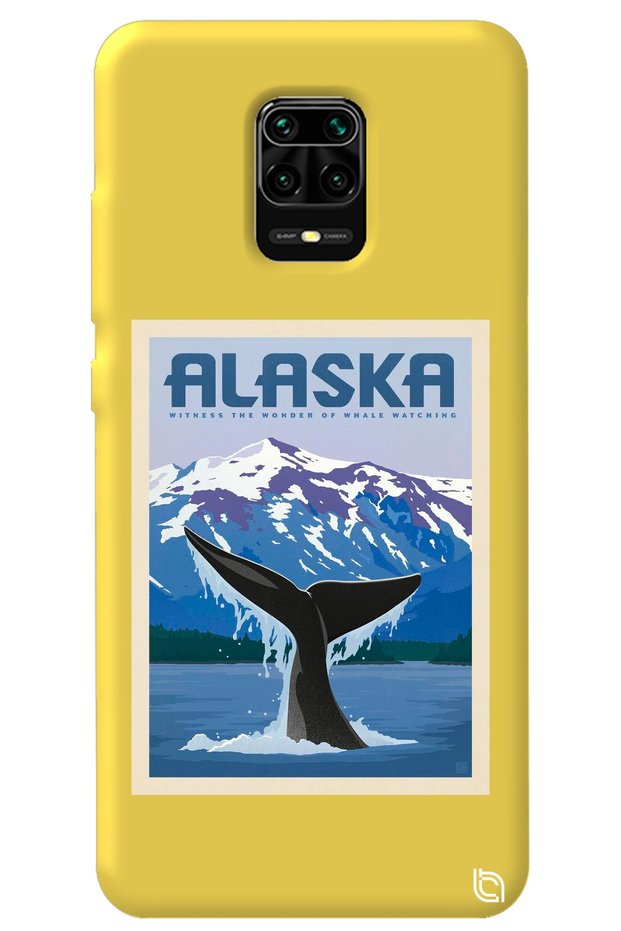Xiaomi Redmi Note 9 Pro Yellow Color Velvet Patterned Silicone Phone Case