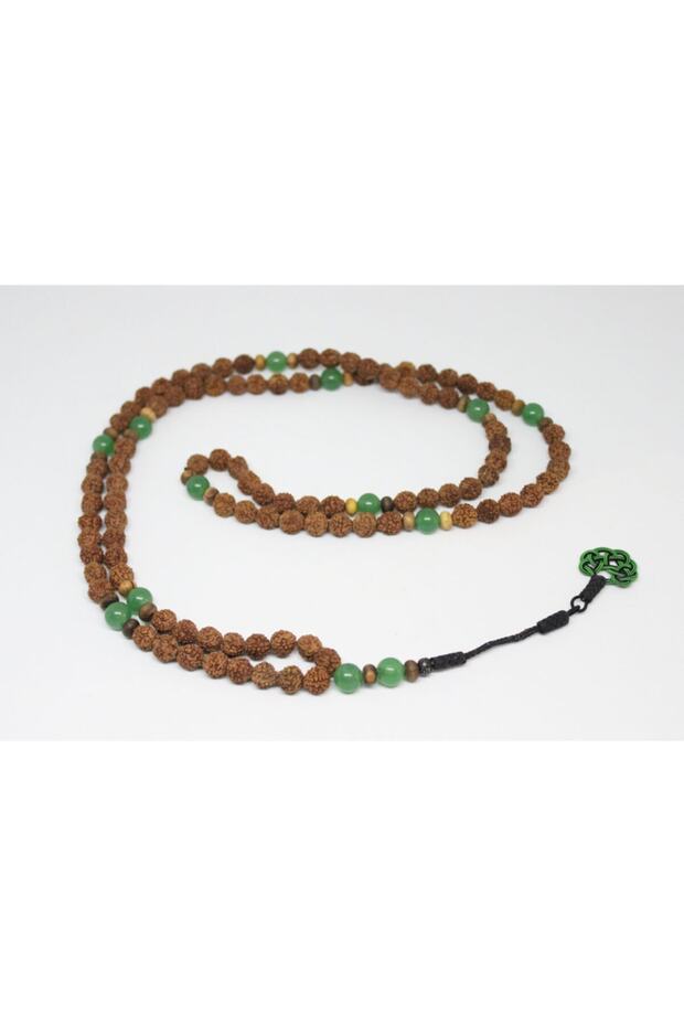 Trowel with 108 Rudraksha Seeds and Aventurine Stones