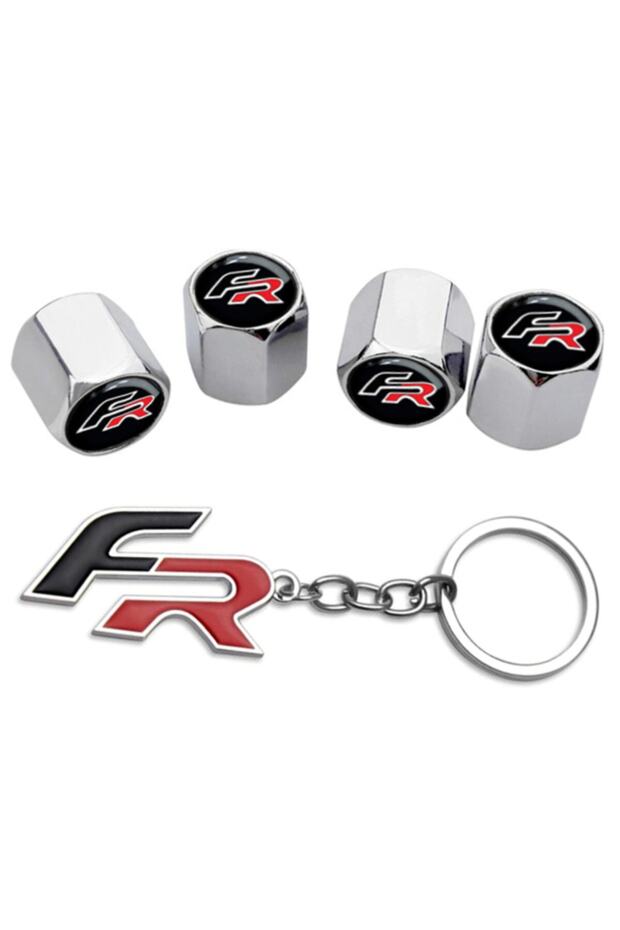 Seat Toledo 1998-2004 Chrome Color Valve Cover with Fr Logo 4 Pieces and Chrome Keychain