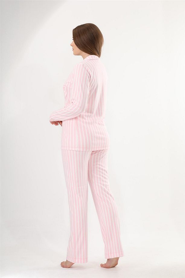 Ekstra Yumuşak Kumaş Uzun Kol Pijama Takımı 98222 - 4