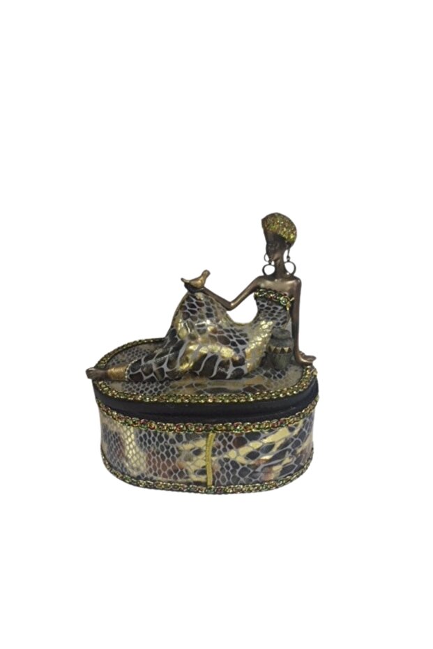 Afrikalı Kadın Mücevher Kutusu - 1