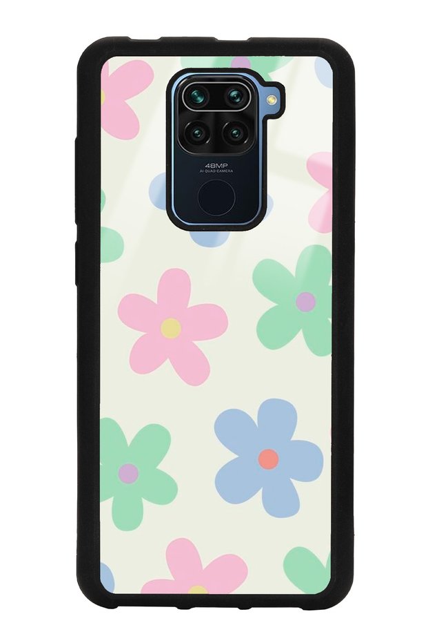 Xiaomi Redmi Note 9 Glossy Phone Case with Nude Flower Design