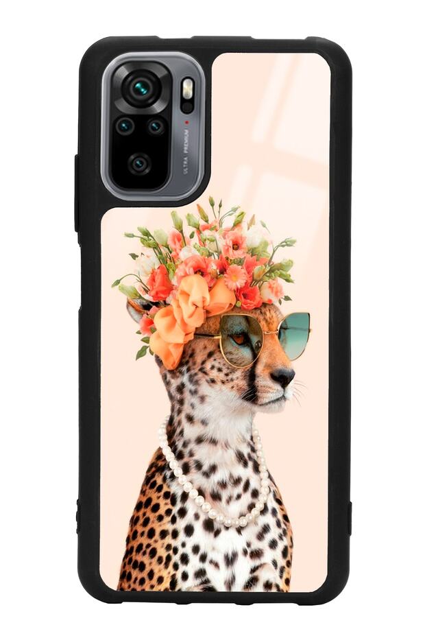 Xiaomi Redmi Note 10 - 10S Influencer Glossy Phone Case with Leopard Cat Design