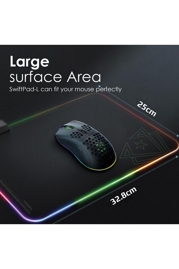 Mouse Ped Game Immersion™ Pürüzsüz Kaydırma Rgb Led - Swıftpad-l - 4