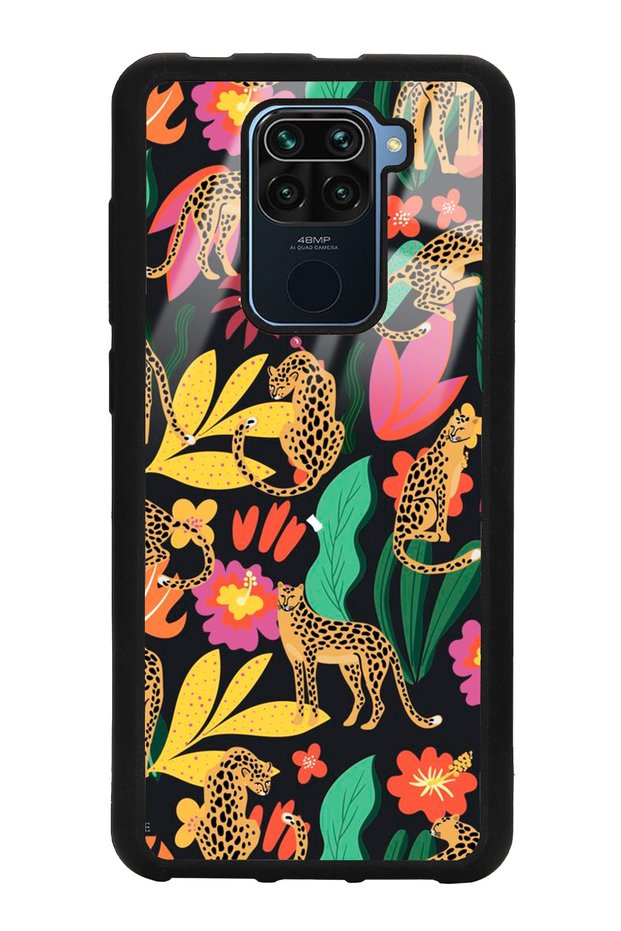 Xiaomi Redmi Note 9 Glossy Phone Case with Flower Cats Design