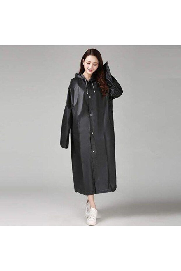Unisex Raincoat, Transparent Waterproof Pvc Stylish Over-Clothing Eva Raincoat