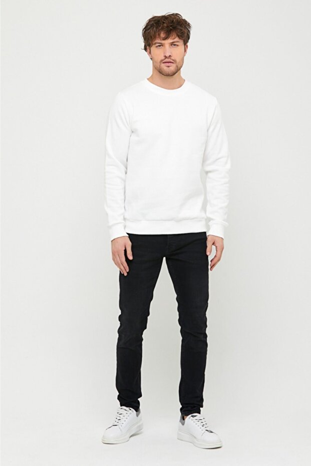 البلوز الأبيض الأساسي للرجال - 6