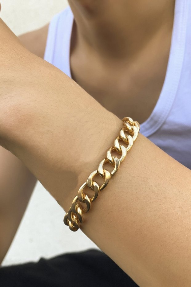 Unisex Steel Non-Tarnish Barley Thick Bracelet - Imported Non-Tarnish Steel Men's Chain
