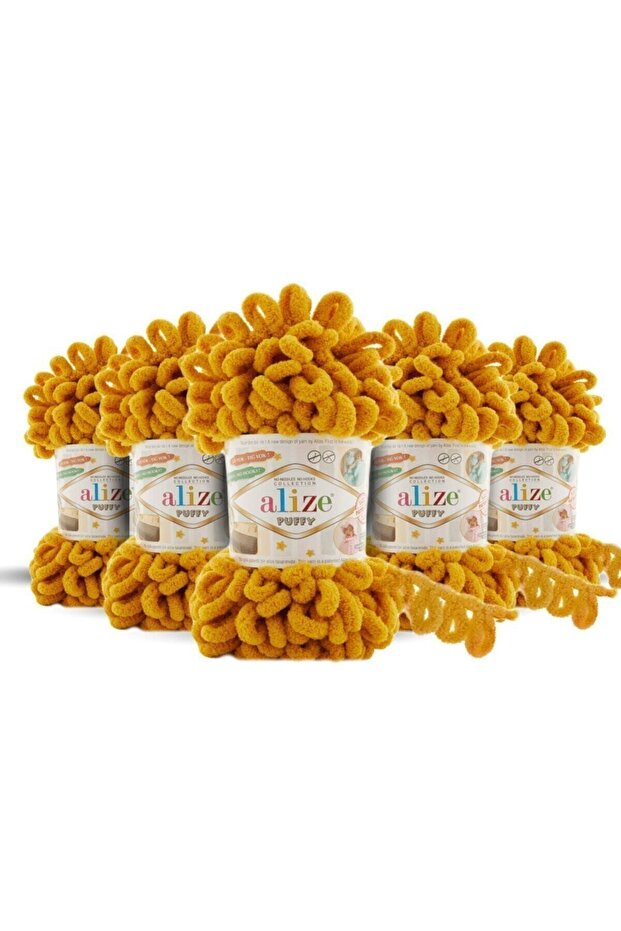 Alize Puffy 02 Mustard Combined 5 Pieces