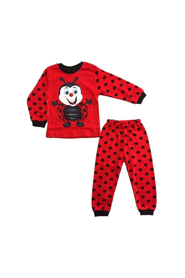 Kız Çocuk Uğurböcekli Pijama Takımı - 1