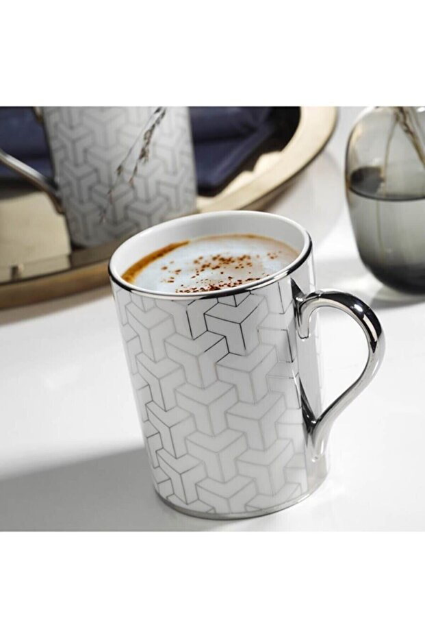 Porcelain Coated 2 Liter Mug Mug Platinum