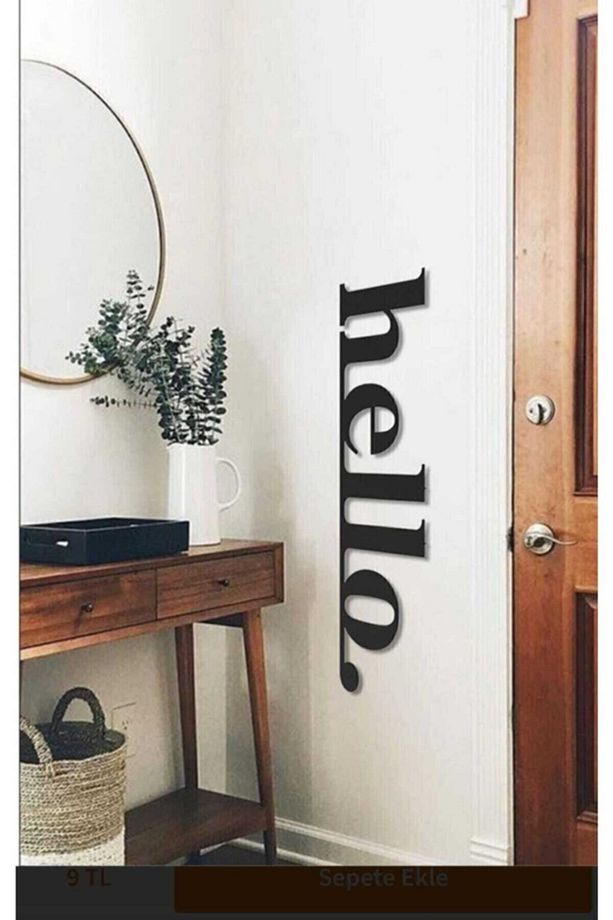 Hello Ahşap Duvar Yazısı Lazer Kesim Mdf - 1