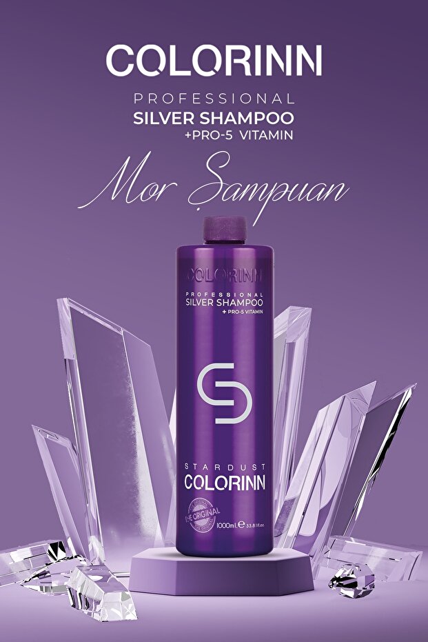 Stardust Silver Mor Şampuan 1000 ml - 1