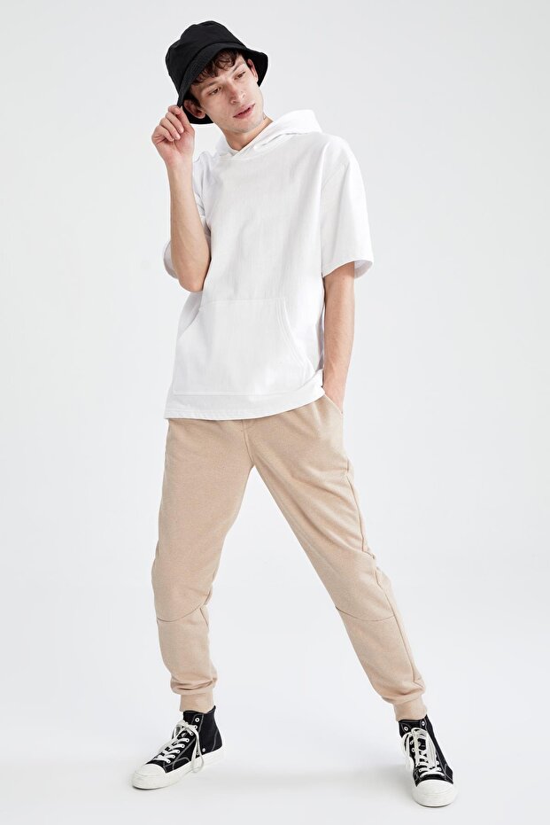 Slim Fit Basic Geri Dönüşümlü Eşofman Altı - 1