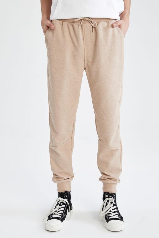 Slim Fit Basic Geri Dönüşümlü Eşofman Altı - 2