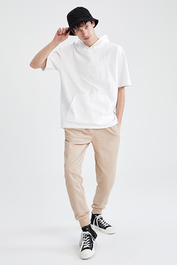 Slim Fit Basic Geri Dönüşümlü Eşofman Altı - 4