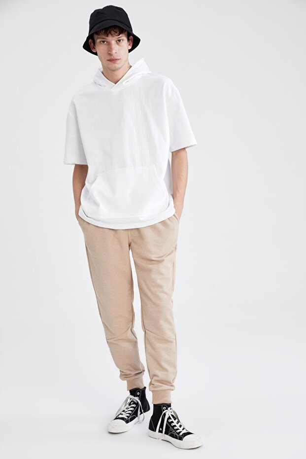 Slim Fit Basic Geri Dönüşümlü Eşofman Altı - 5