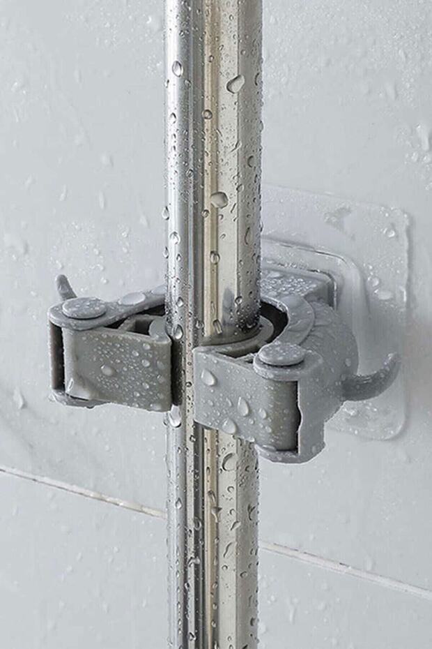 Paspas Süpürge Fırça Ve Mop Askısı Sap Tutucu Mutfak Banyo Askı - 4