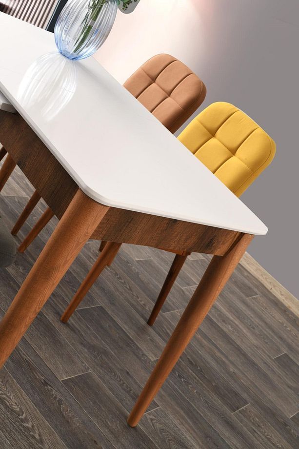 Açılır Mdf Mutfak Masa Sandalye Takımı 70x110cm - 3