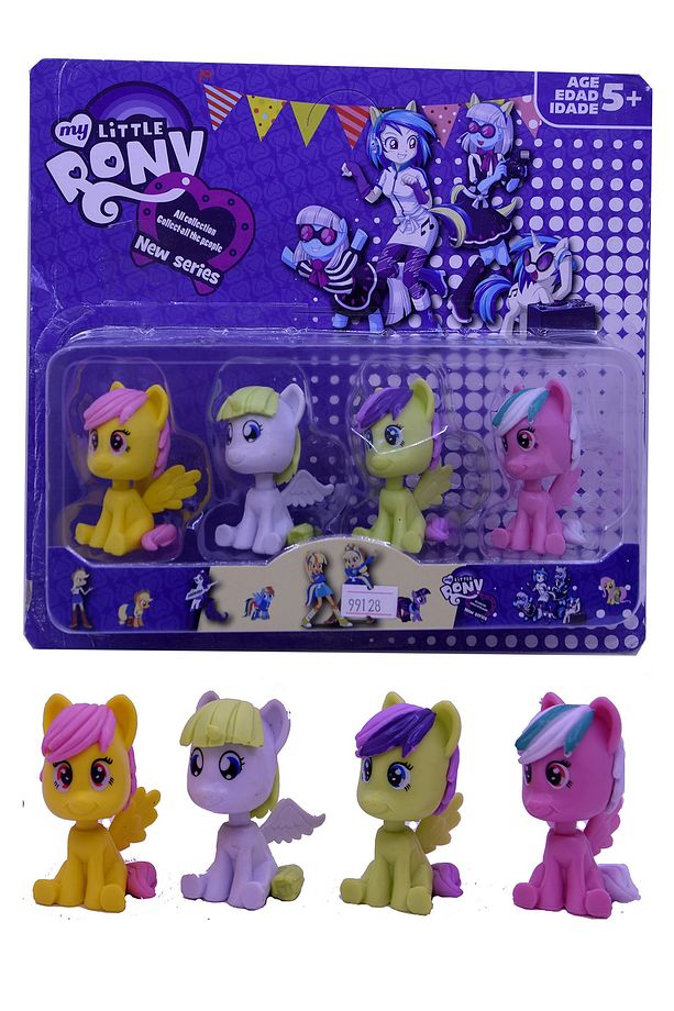 Kafası Sallanan Pony At 4lü Karakter Figür Seti - 1