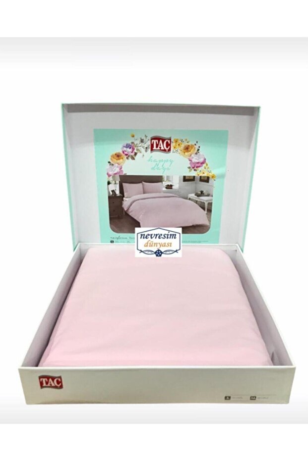 Ranforce Tek Kişilik Nevresim Takımı Basic Açık Pembe - 2