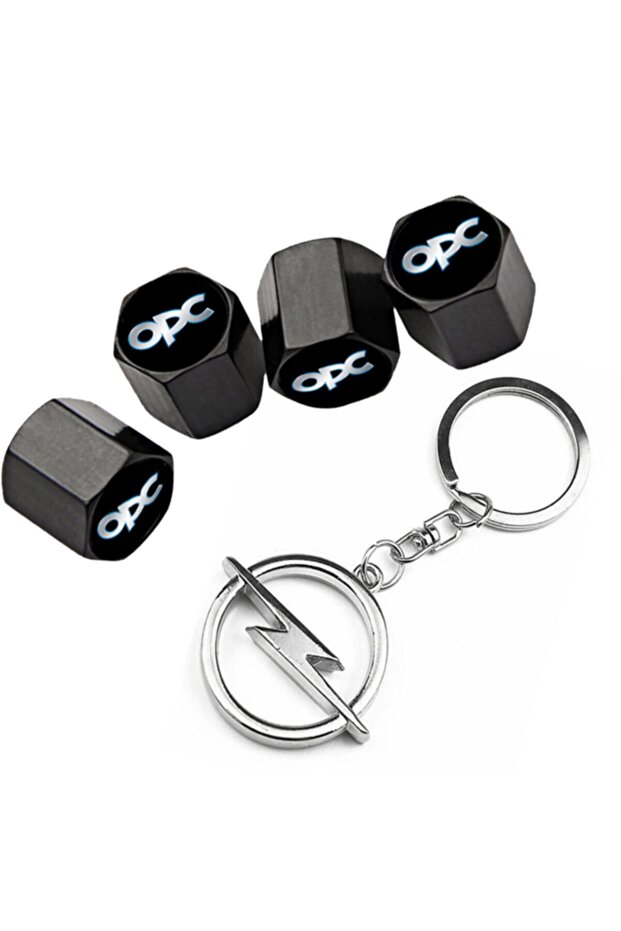 Opel Corsa C Opc Logo Valve Cover 4 Pieces and Chrome Keychain