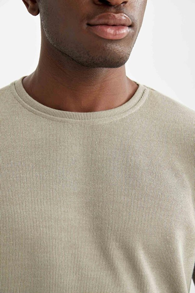 Modern Fit Bisiklet Yaka Sweatshirt - 5