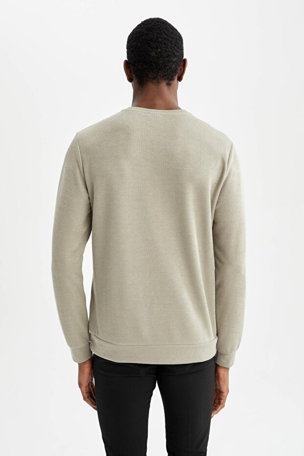 Modern Fit Bisiklet Yaka Sweatshirt - 6