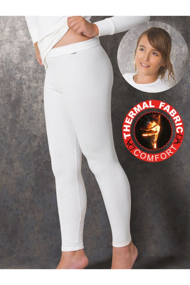 Girl's Ecru Thermal Underwear