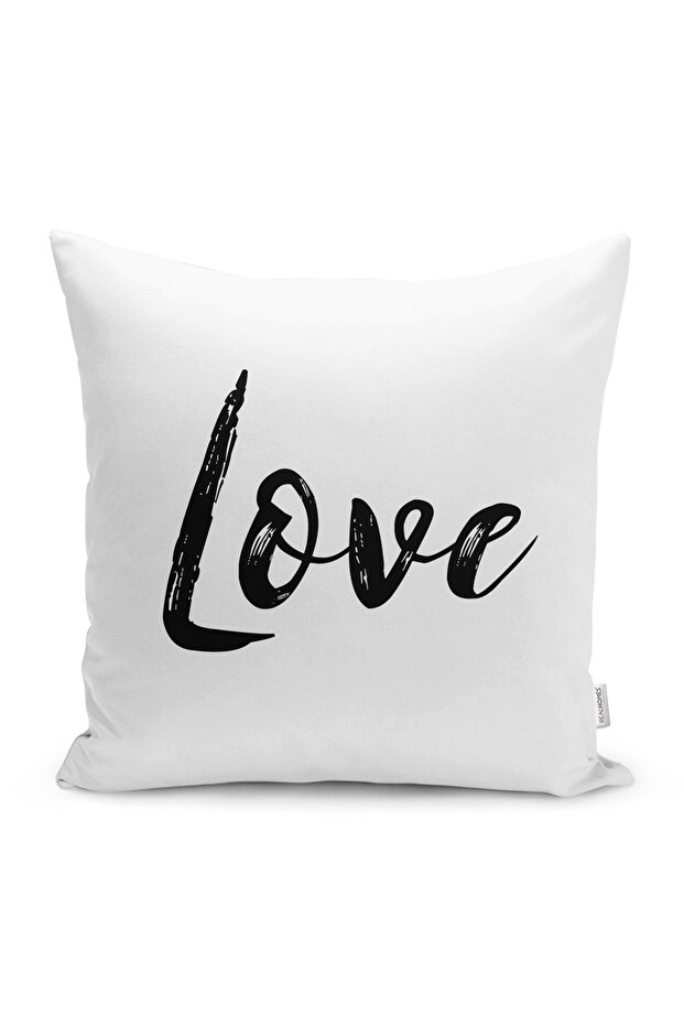 غطاء وسادة مزخرف مطبوع رقميًا بتصميم خاص من Love