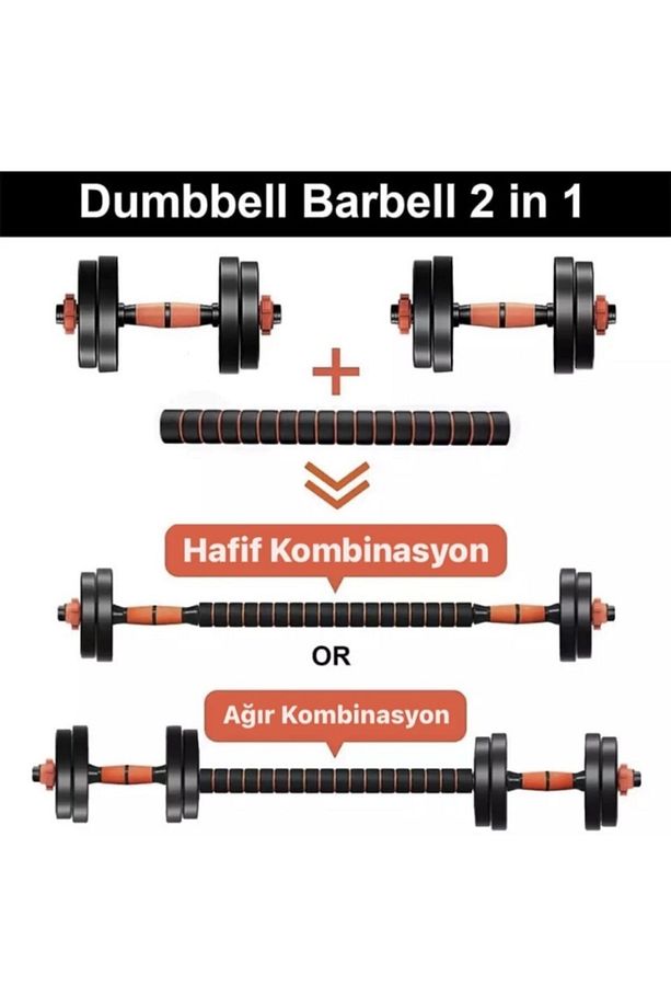 Halter Ve Dambıl Seti Fonksiyonel Ağırlık Ve Vücut Geliştirme Aleti 30 Kg - 2